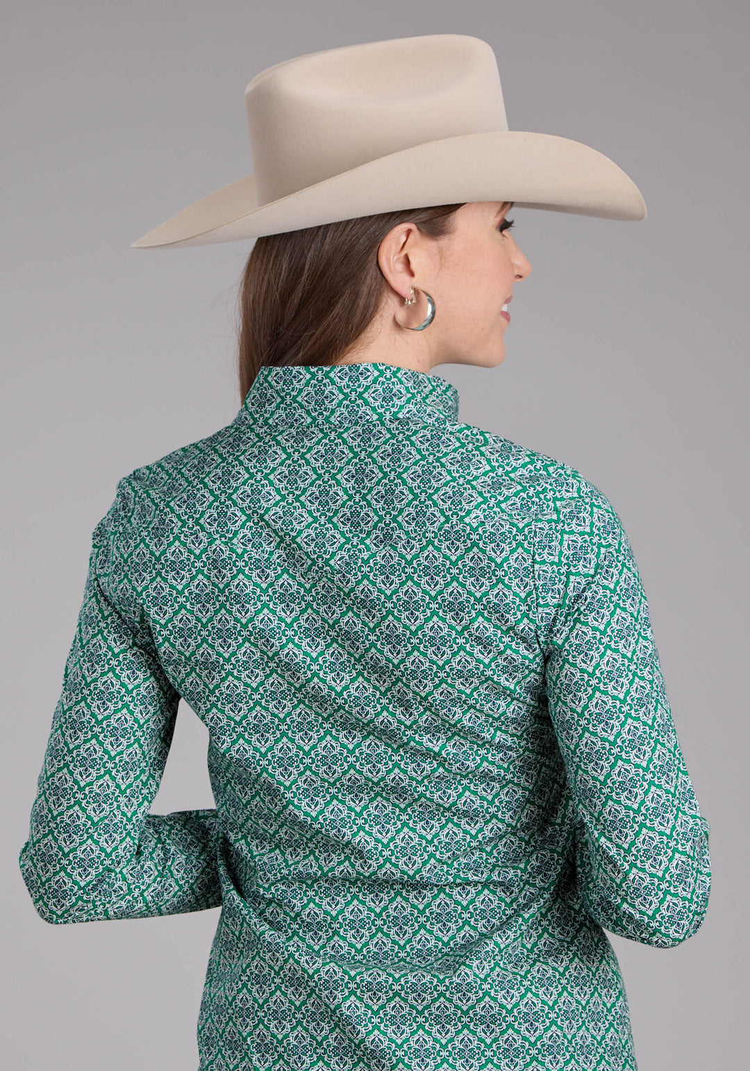 WOMENS JADE MEDALLION LONG SLEEVE SNAP WESTERN SHIRT