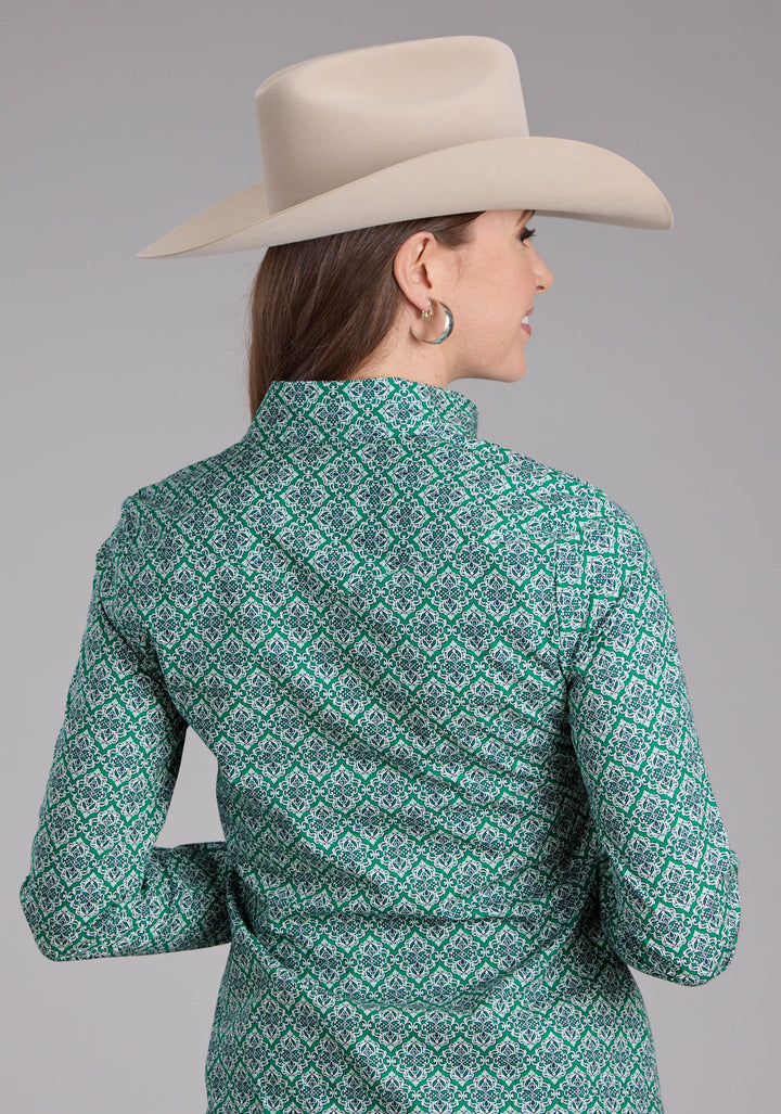 WOMENS JADE MEDALLION LONG SLEEVE SNAP WESTERN SHIRT