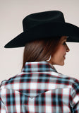 WOMENS LONG SLEEVE SNAP WEST PLAID WESTERN SHIRT