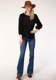 WOMENS LONG SLEEVE COTTON PEASANT BLOUSE