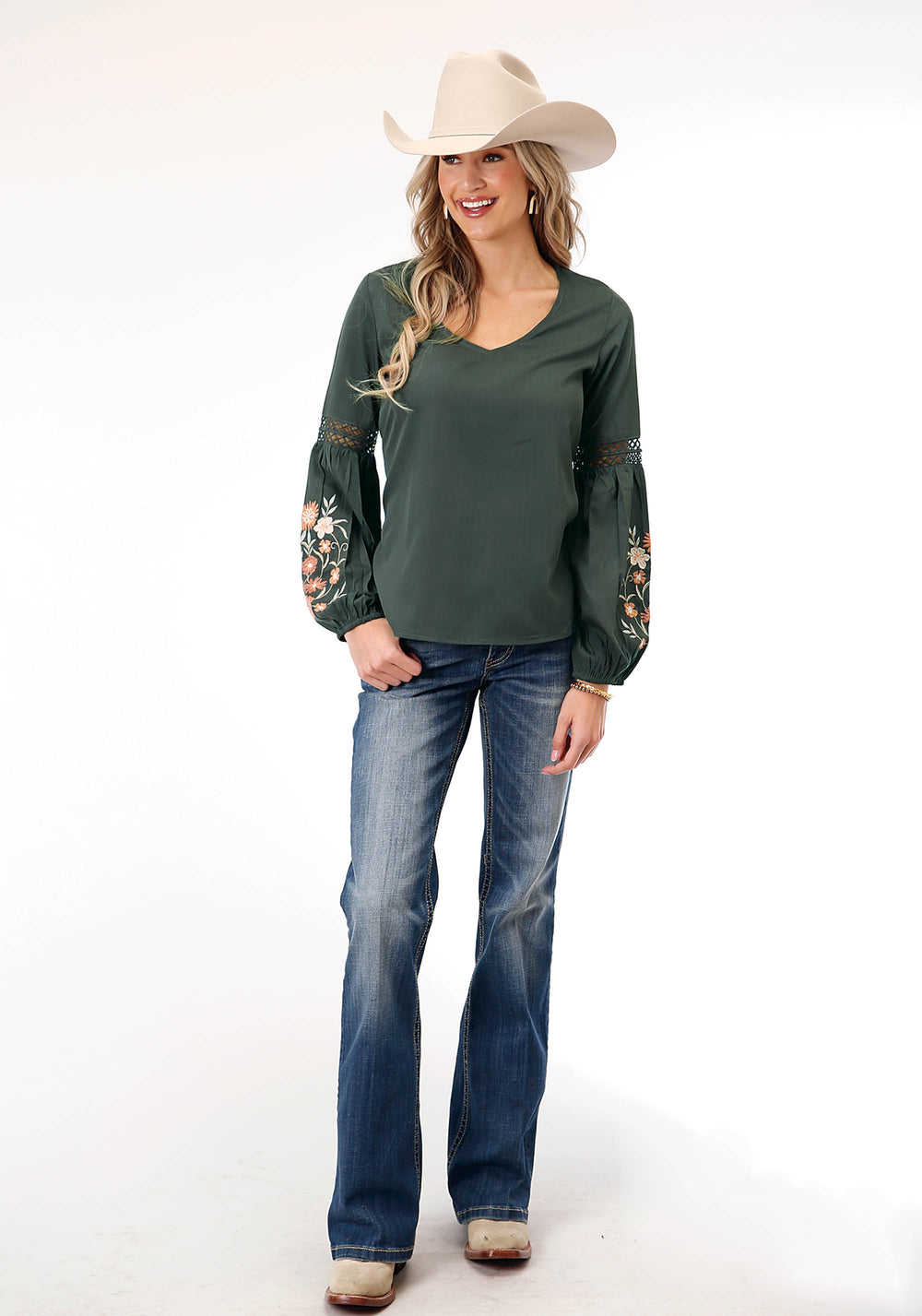 WOMENS LONG SLEEVE CHARCOAL GREY POLY CREPE  BLOUSE
