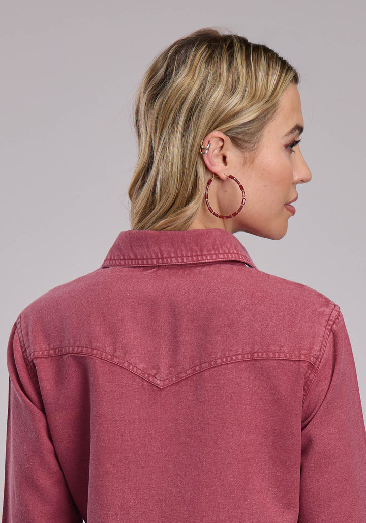 WOMENS ROPER COTTON TWILL WESTERN BLOUSE
