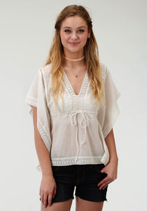 WOMENS SOLID WHIT SHORT SLEEVE TOP