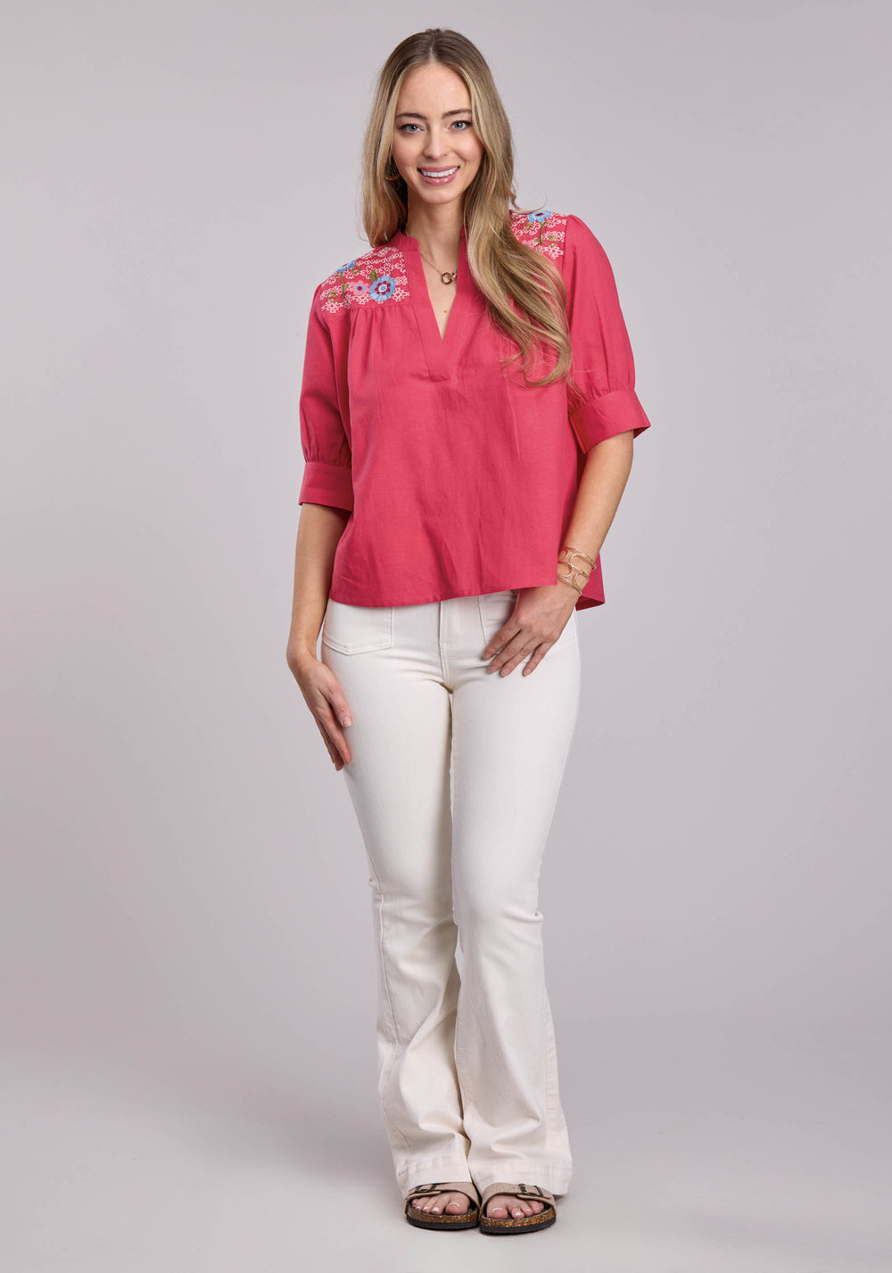 WOMENS ROPER FOUR POINT FOULARD WESTERN BLOUSE