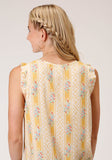 WOMENS SLEEVELESS  SOUTHWEST WALLPAPER PRINT BLOUSE