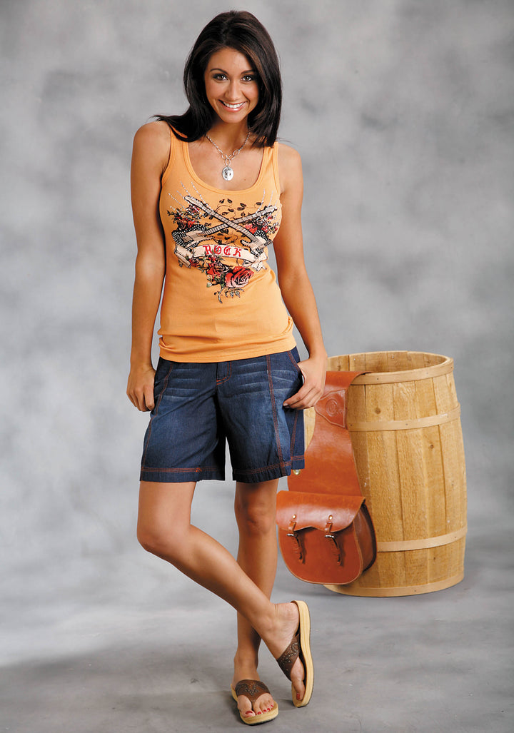 WOMENS DENIM BLUE SHORTS