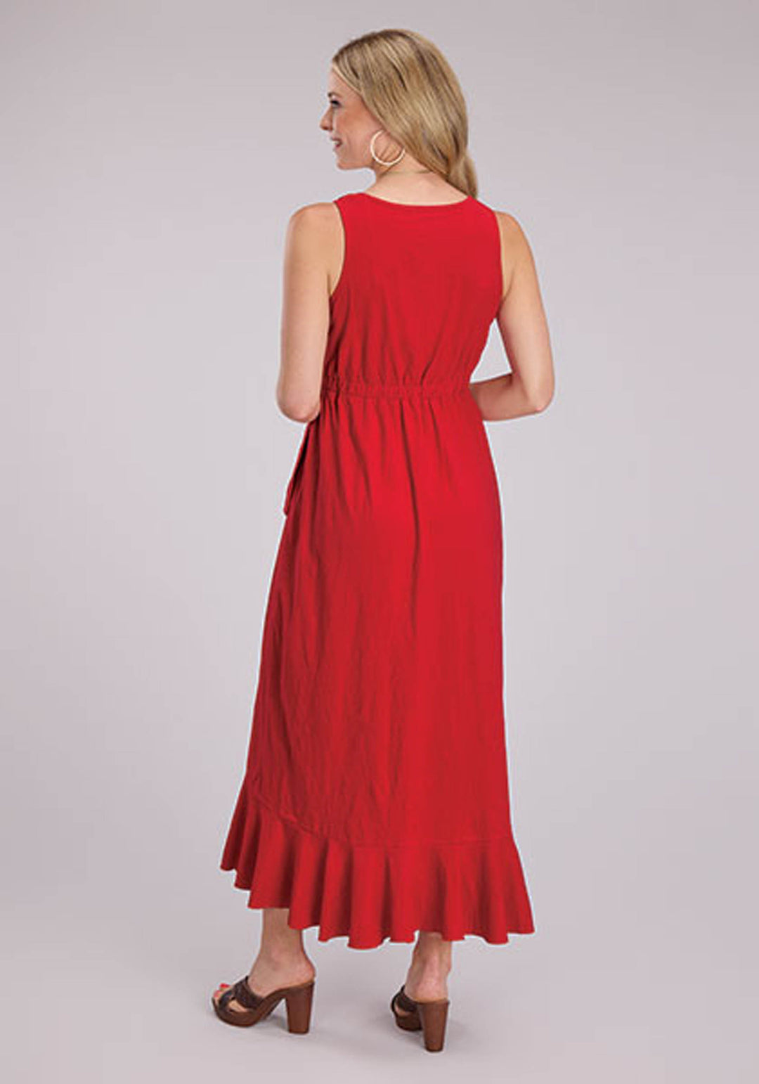 WOMENS SLUB KNIT JERSEY SLVLS DRESS SLEEVELESS DRESS PULLOVER DRESS