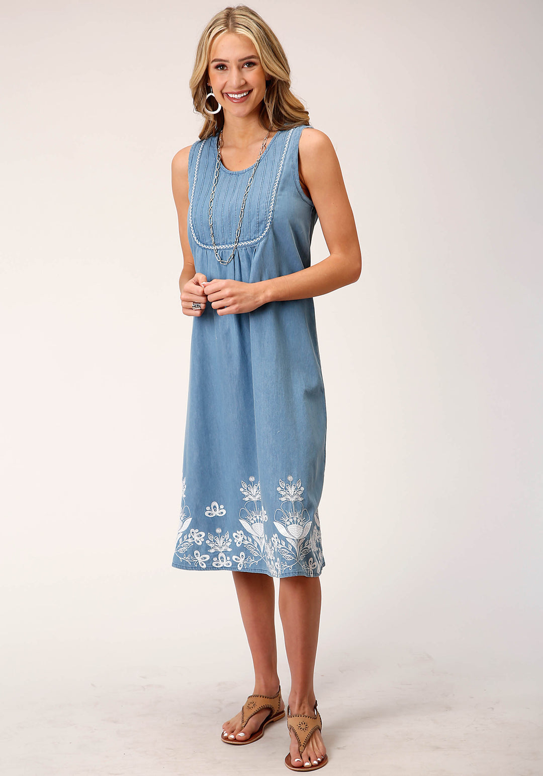 Womens Sleeveless Denim Sleeveless Dress XS Womens Sleeveless Denim Sleeveless Dress XS