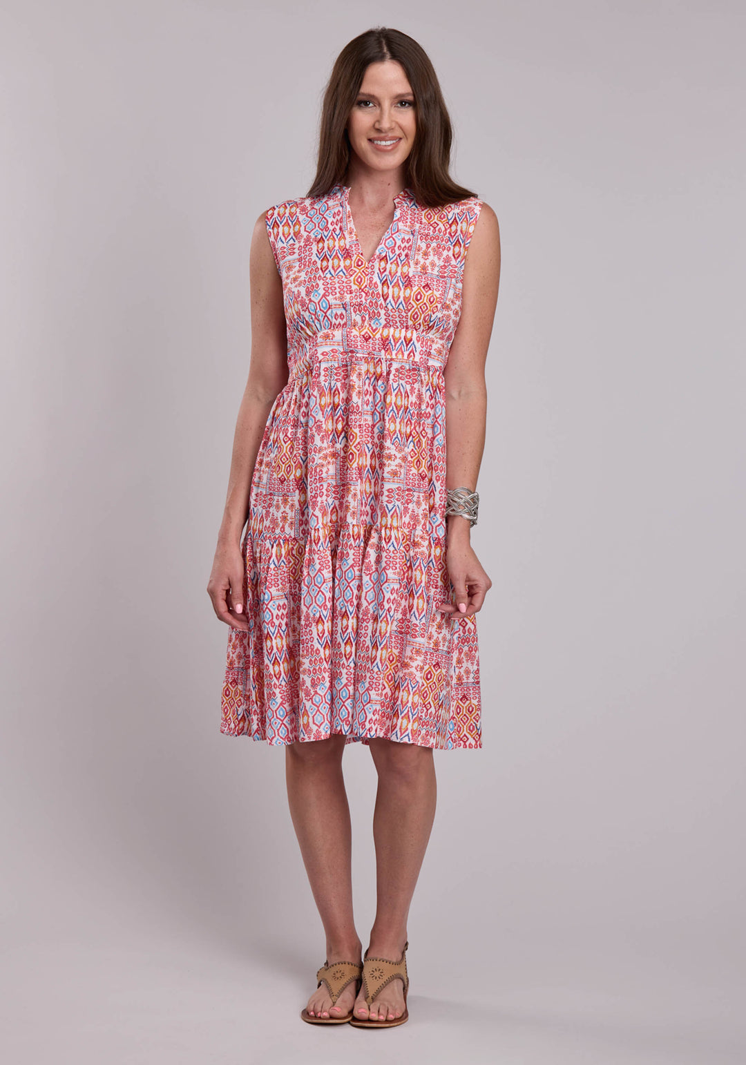 Roper Women's Sleeveless Aztec Patchwork Dress