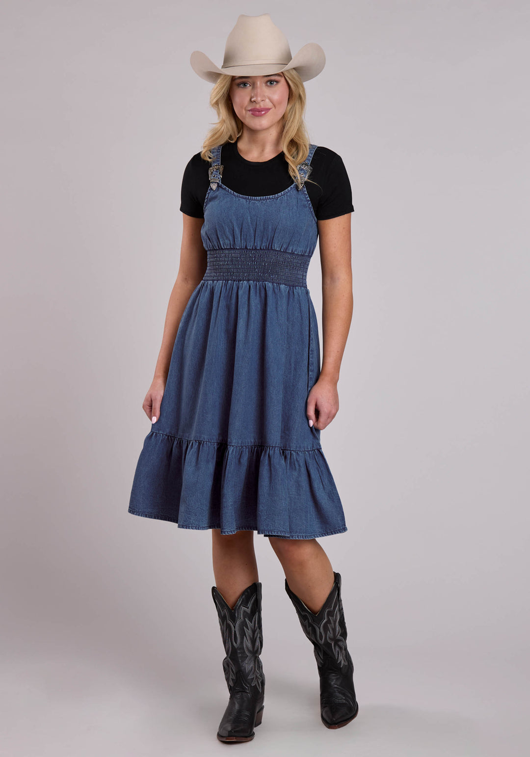 denim pullover dress Blue Jean Beauty Denim Mini Dress | Trendy Women's Dress