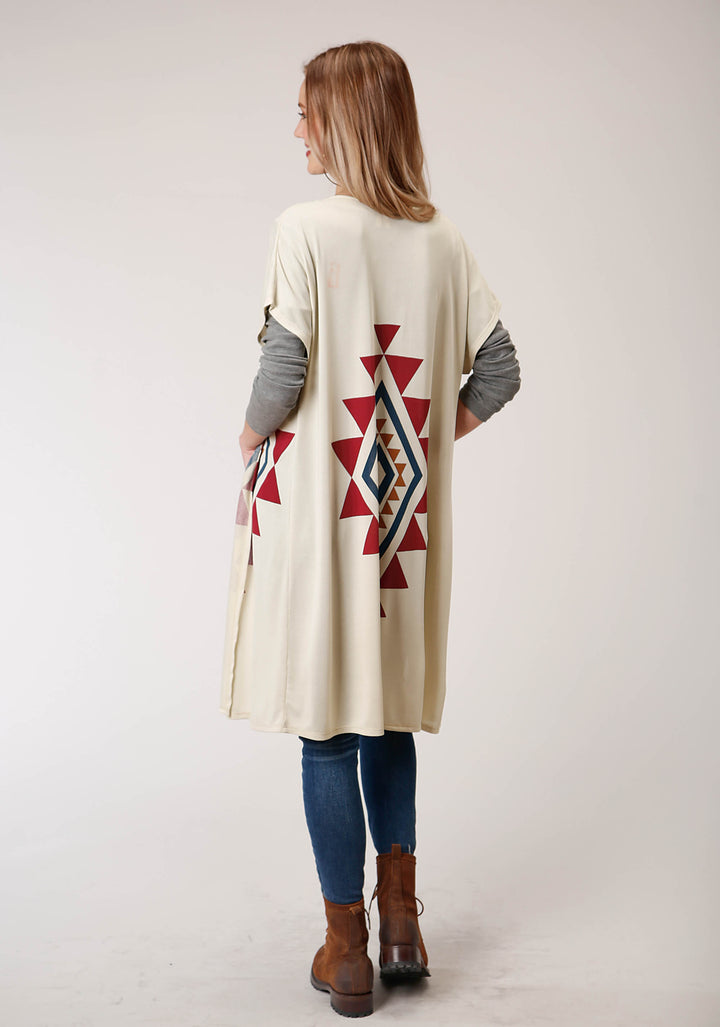 WOMENS KNIT CREAM CARDIGAN SWEATER