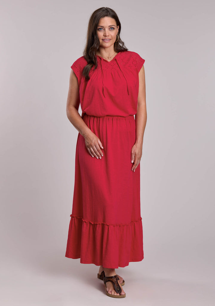 WOMENS ROPER SLUB JERSEY KNIT MIDI SKIRT