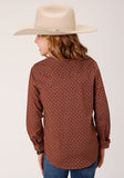 GIRLS LONG SLEEVE SNAP ARROW GEO WESTERN SHIRT