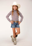 GIRLS LONG SLEEVE SNAP CLIMBING DIAMOND WESTERN SHIRT