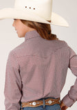 GIRLS LONG SLEEVE SNAP CLIMBING DIAMOND WESTERN SHIRT