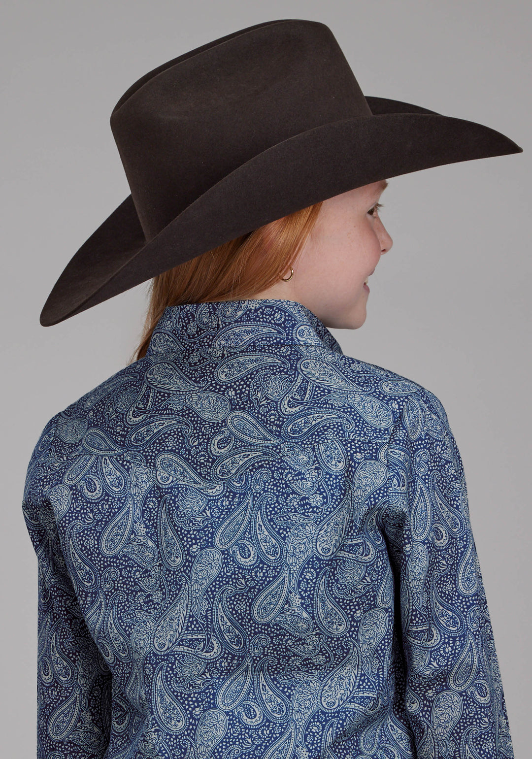 GIRLS RIVER PAISLEY LONG SLEEVE BUTTON WESTERN SHIRT