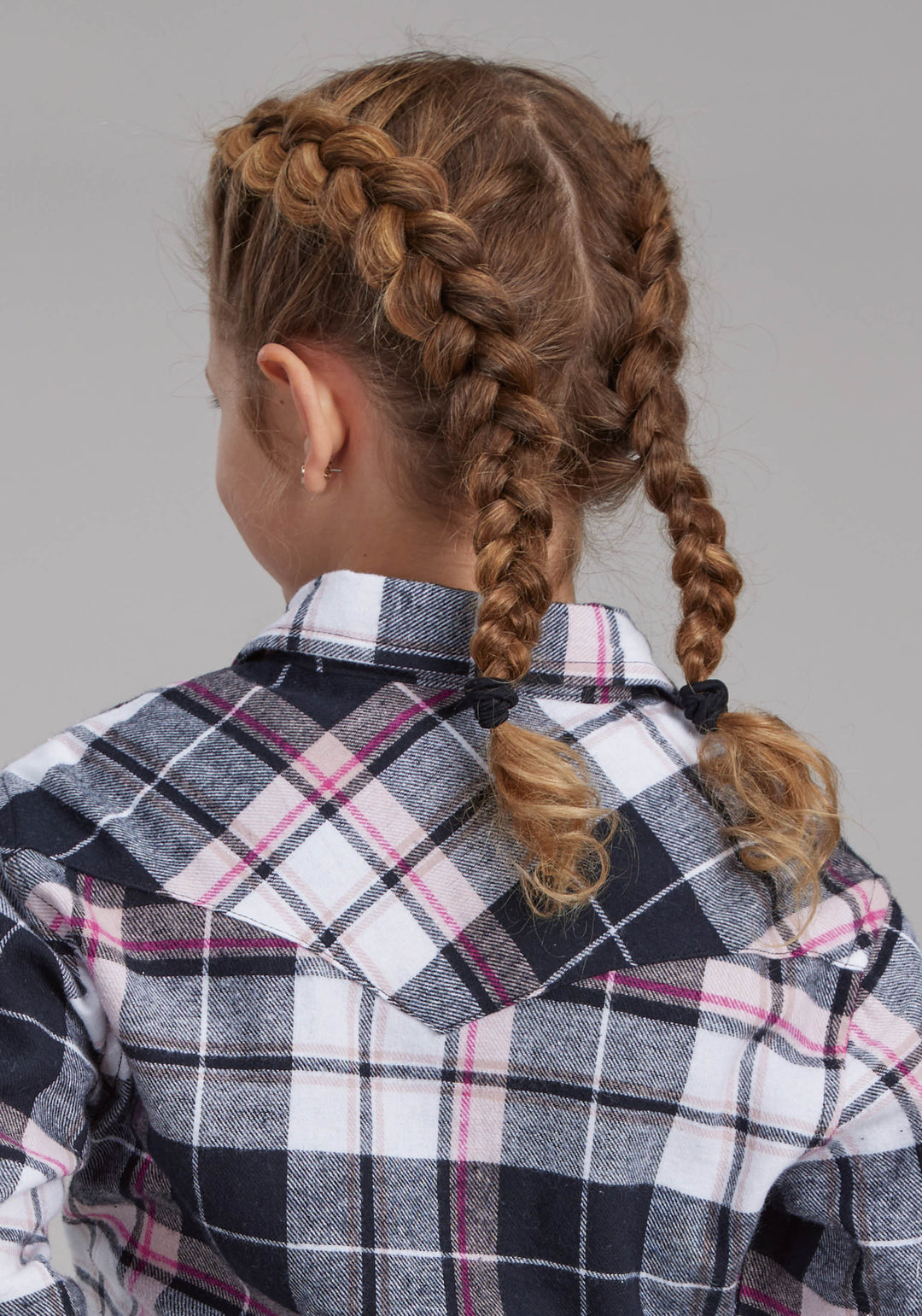 GIRLS UNLINED FLANNEL SHIRT LONG SLEEVE SNAP WESTERN SHIRT