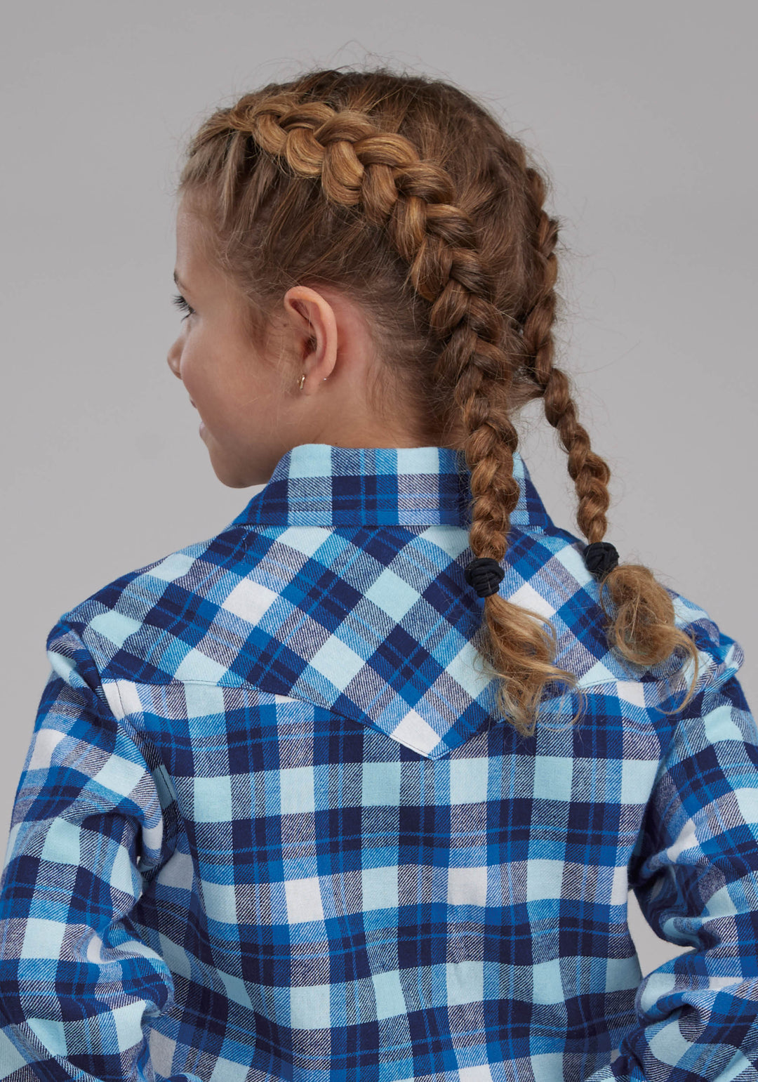 GIRLS UNLINED FLANNEL SHIRT LONG SLEEVE SNAP WESTERN SHIRT