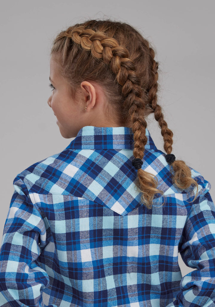 GIRLS UNLINED FLANNEL SHIRT LONG SLEEVE SNAP WESTERN SHIRT