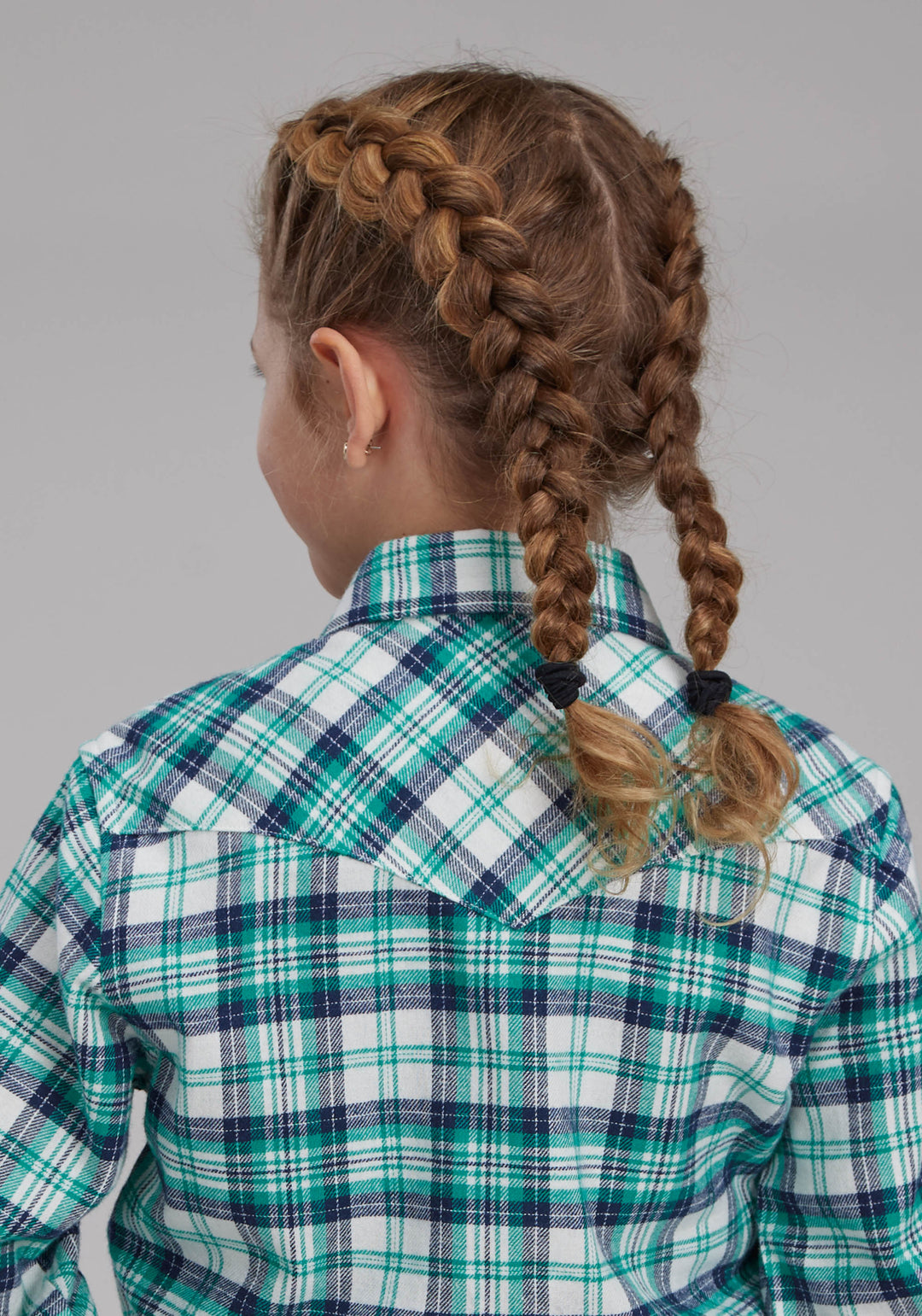 GIRLS UNLINED FLANNEL SHIRT LONG SLEEVE SNAP WESTERN SHIRT
