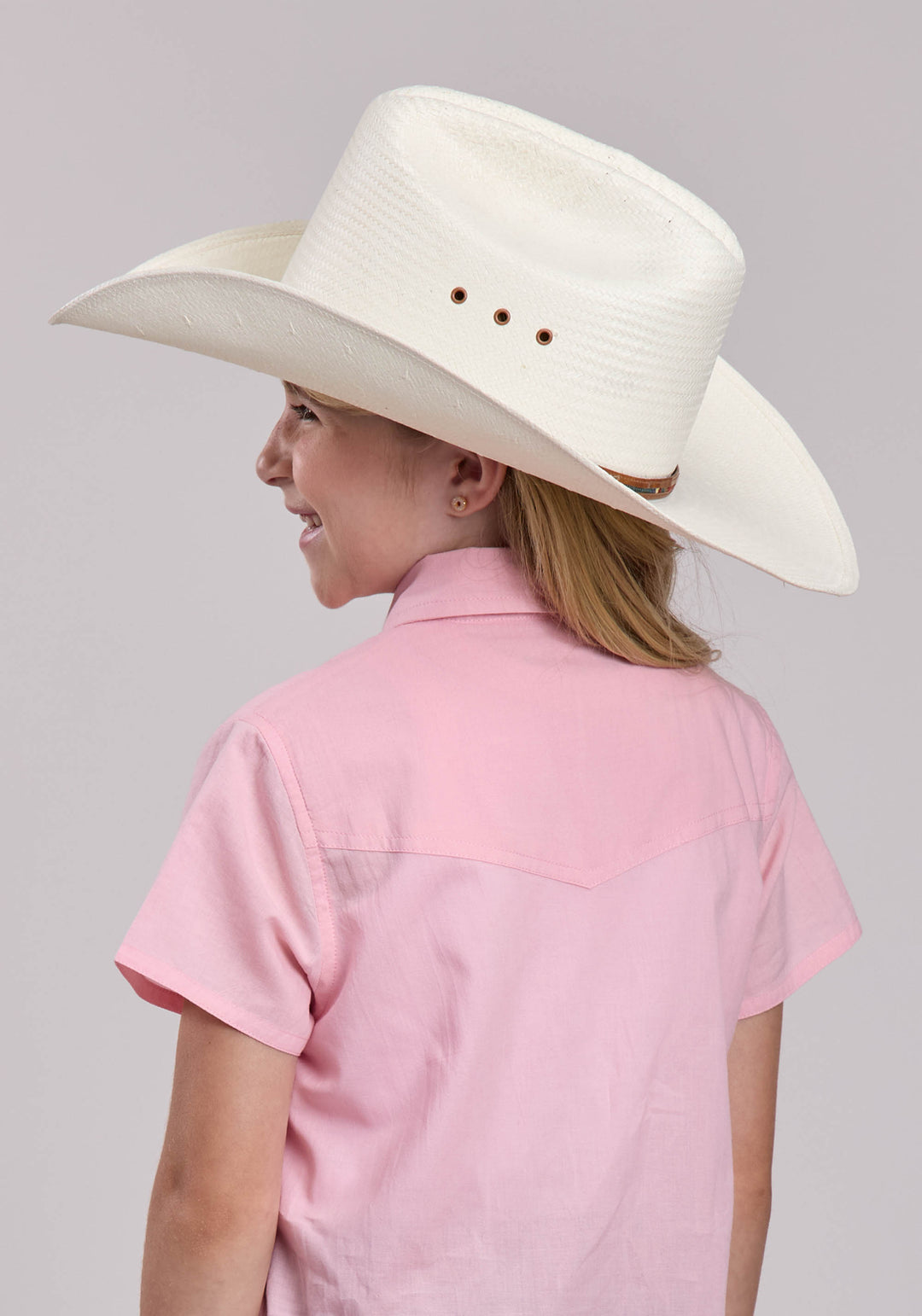 GIRLS ROPER COTTON TWILL WESTERN SHORT SLEEVE SHIRT