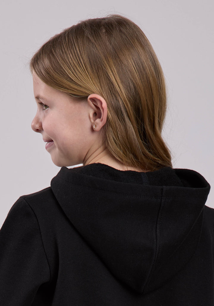 GIRLS LONG SLEEVE PULLOVER COTTON FLEECE HOODED SWEATSHIRT WESTERN SHIRT