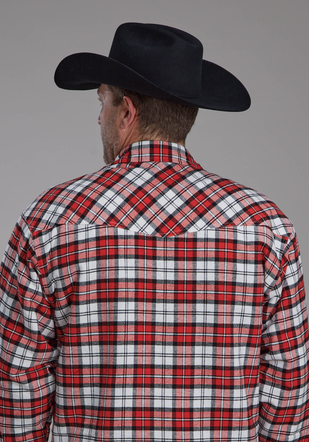 MENS SHERPA LINED FLANNEL SHIRT SNAP JACKET