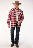 MENS LONG SLEEVE SNAP SHERPA LINED FLANNEL SHIRT JACKET