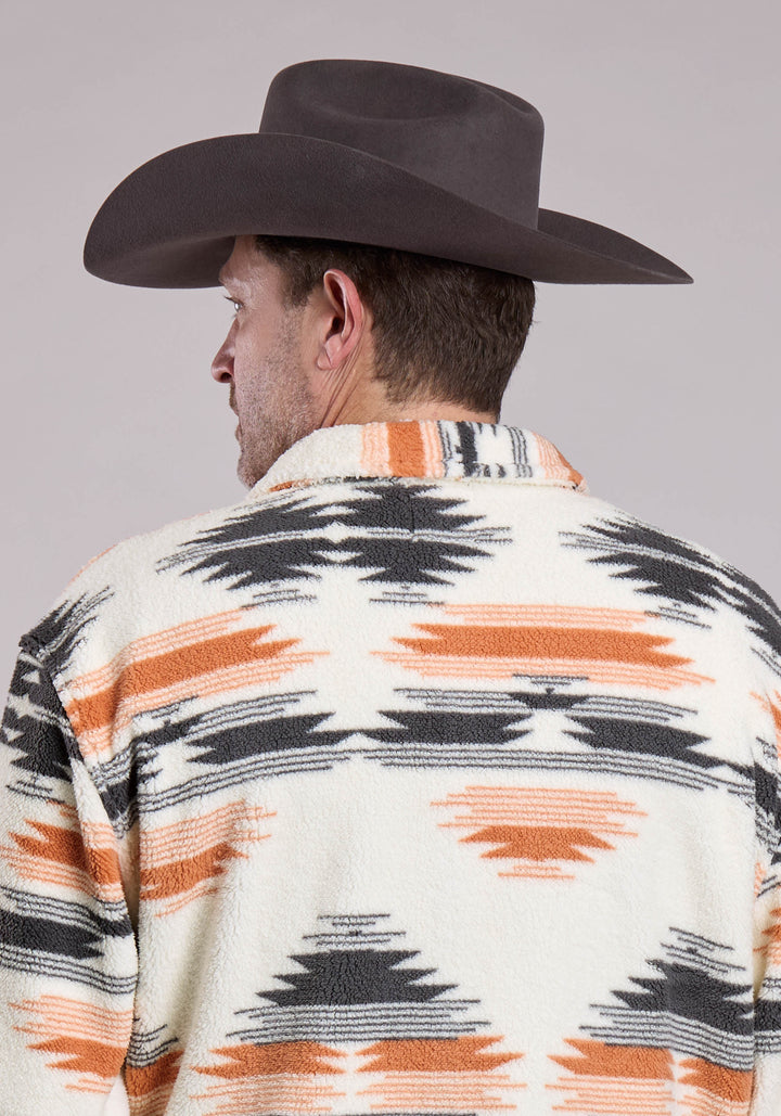 MENS ROPER WARM AZTEC FLEECE SHIRT JACKET