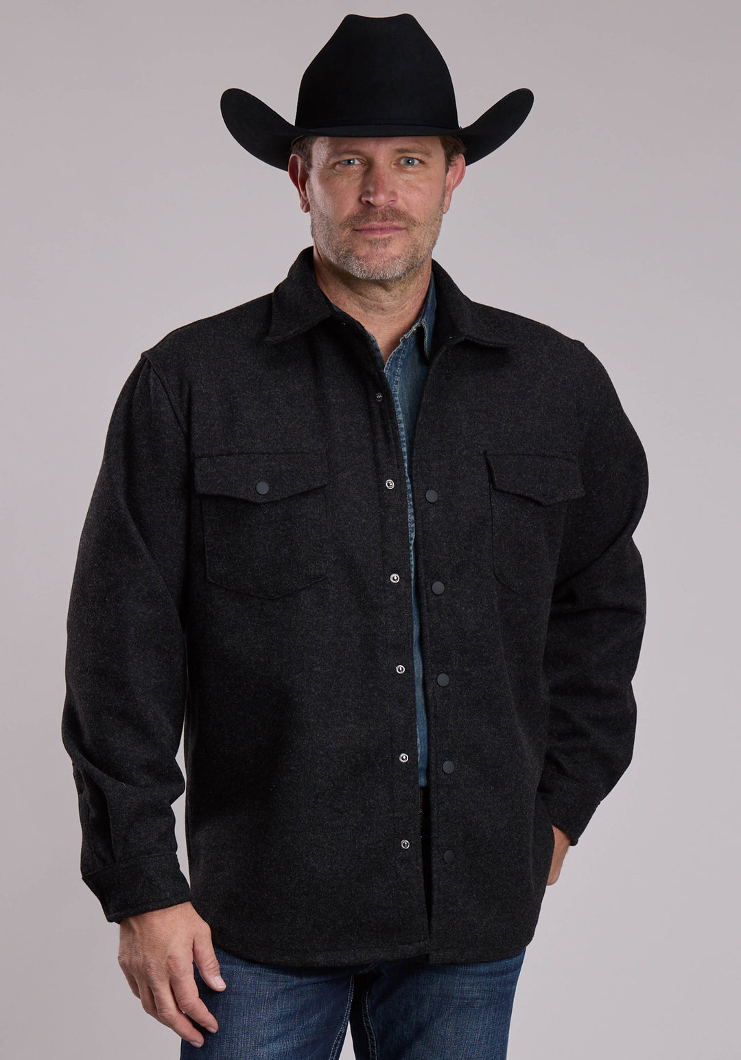 MENS ROPER WESTERN BUTTON UP SHIRT JACKET