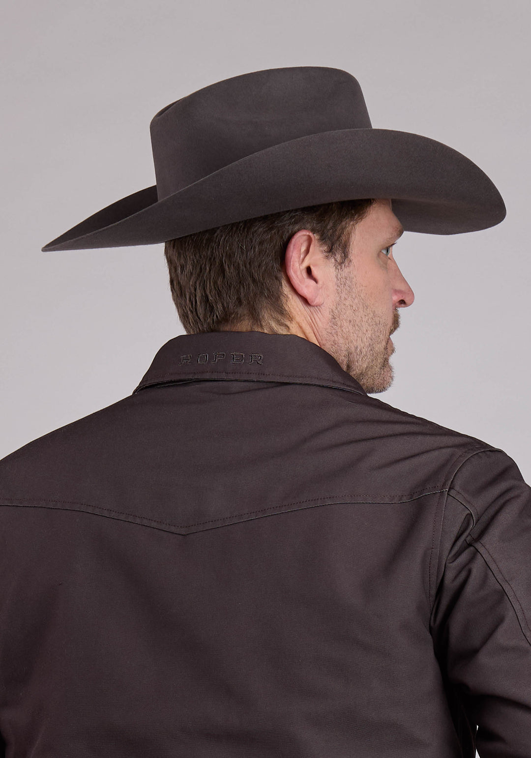 MENS JACKET ZIPPER CANVAS ZIP FRONT WESTERN JACKET