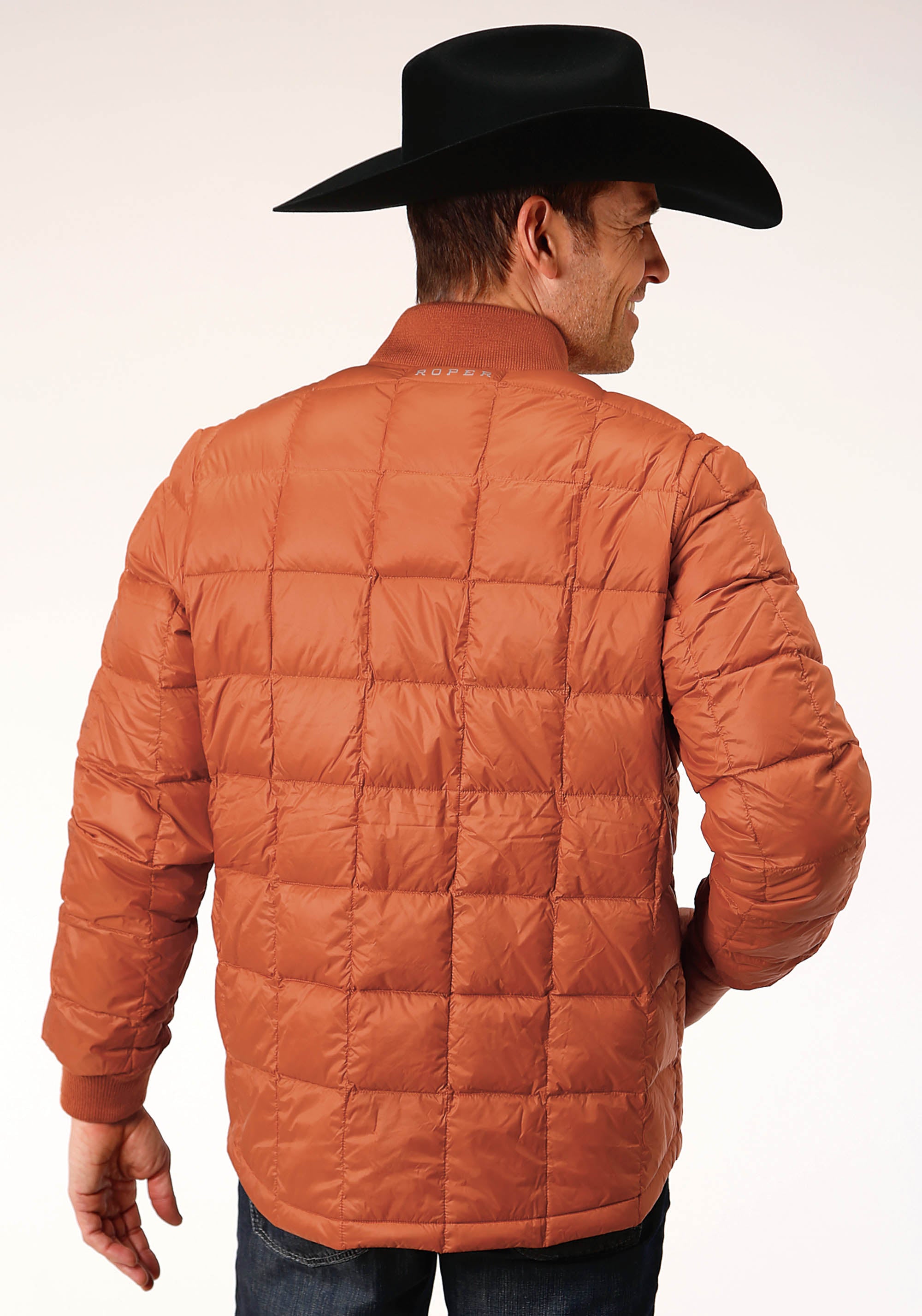 Mens Down Proof Coated Jacket Rust – Roper Apparel & Footwear