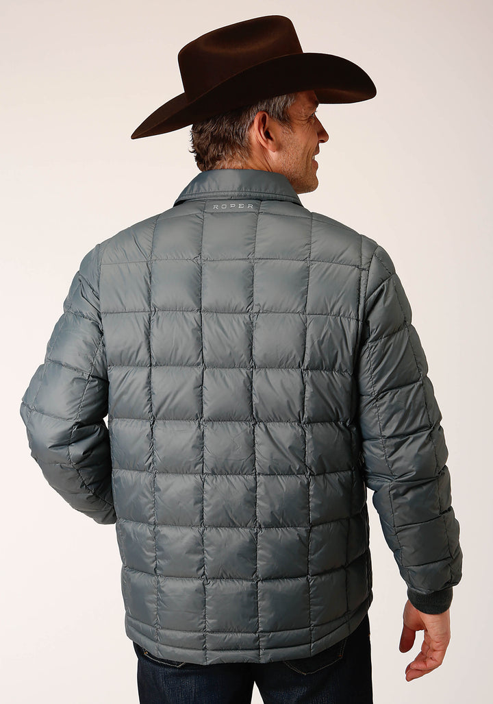 MENS SLVR SAGE NYLON DOWN PROOF COATED JACKET
