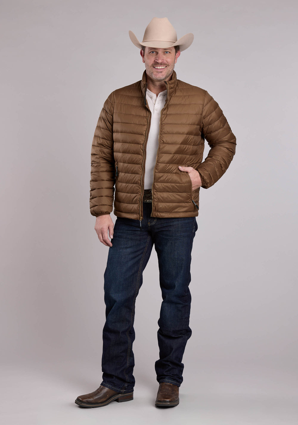 MENS ROPER NYLON DOWN PROOF COATED JACKET