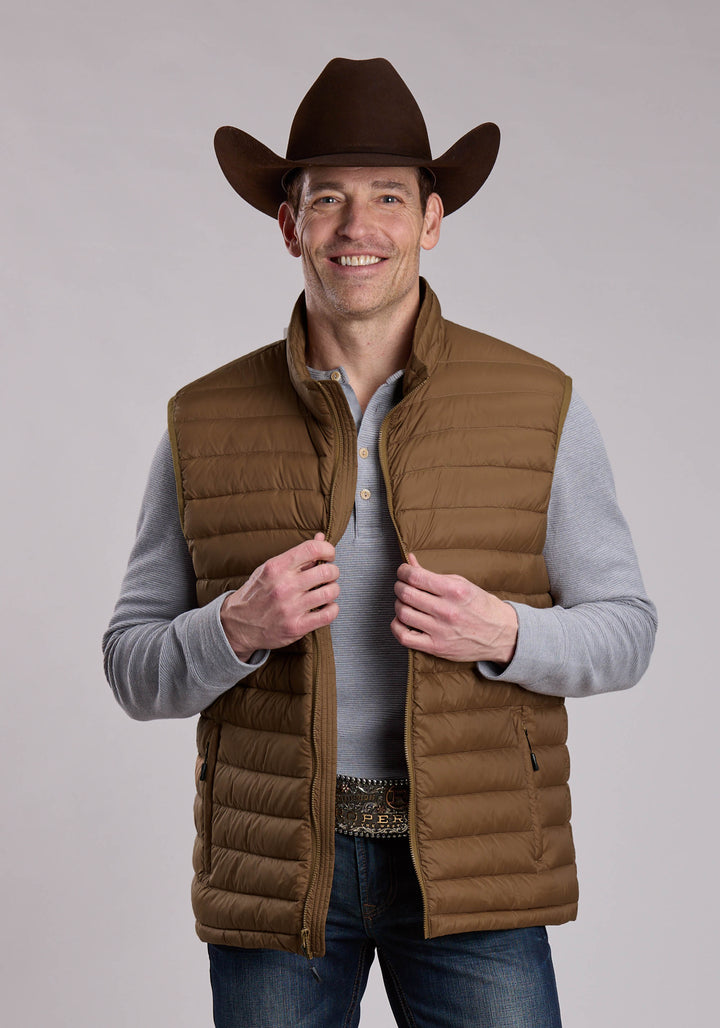 MENS ROPER CRUSHABLE DOWN FILLED WESTERN VEST
