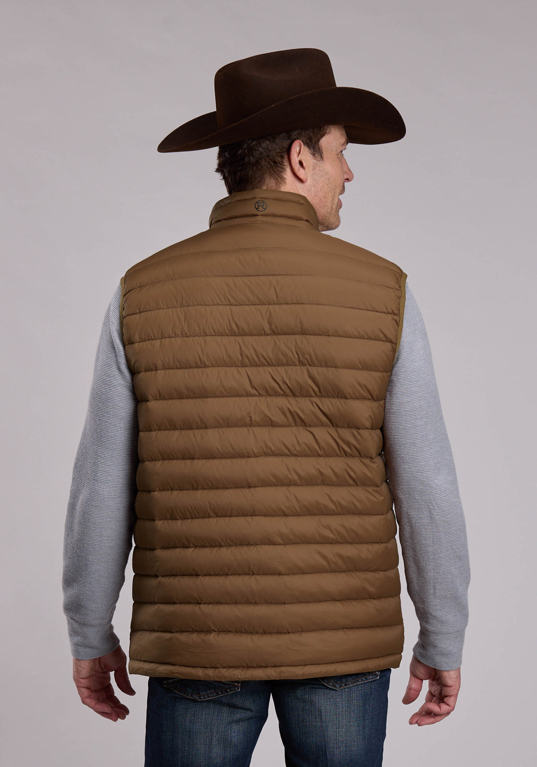 MENS ROPER CRUSHABLE DOWN FILLED WESTERN VEST