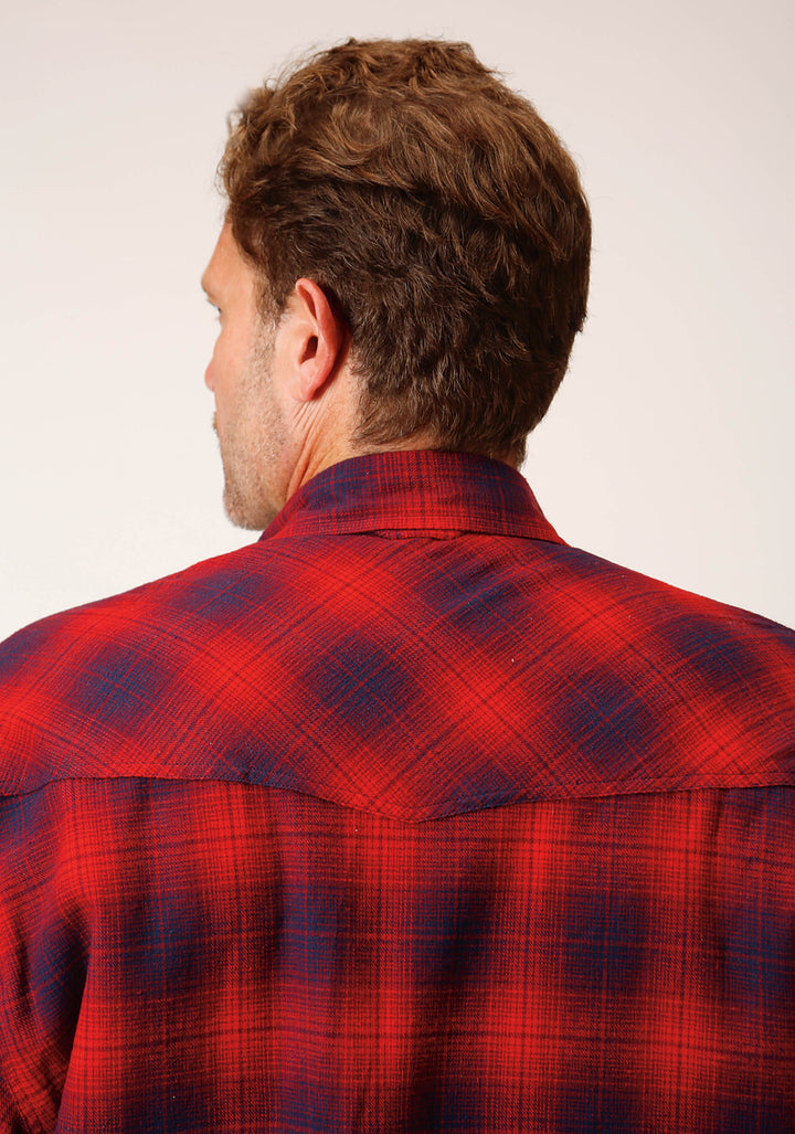 MENS LONG SLEEVE TALL FIT SNAP SHERPA LINED FLANNEL SHIRT JACKET