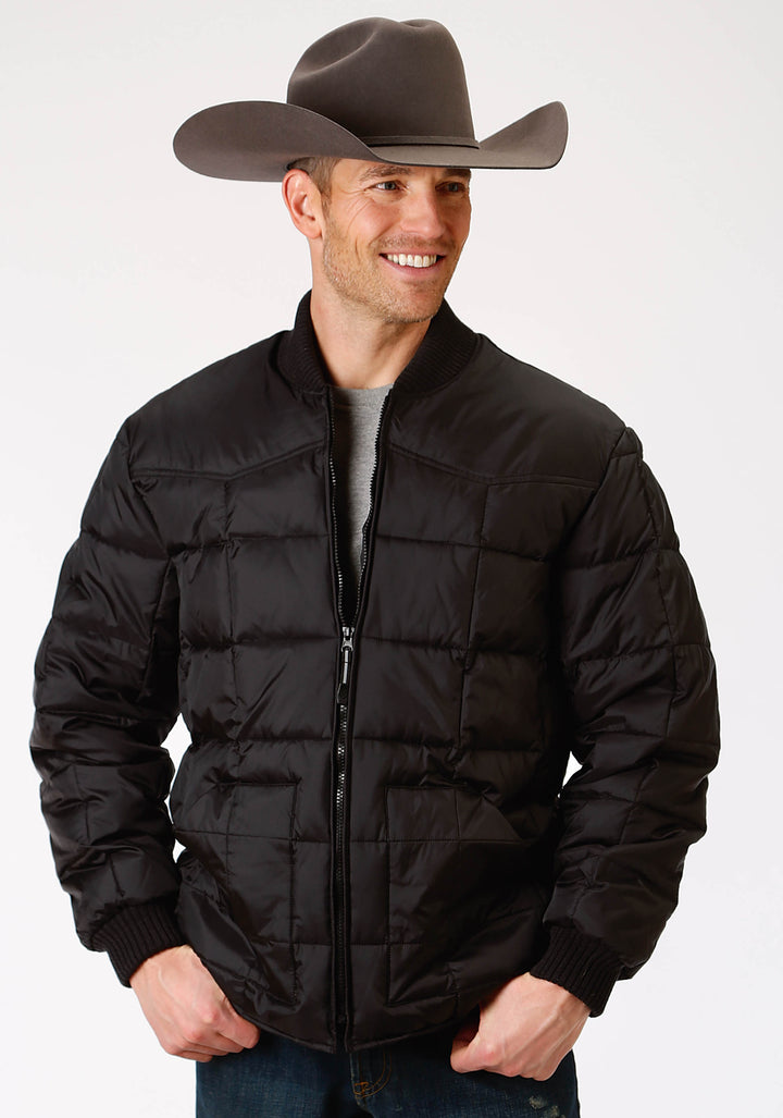 MENS BLACK POLY-FILLED JACKET
