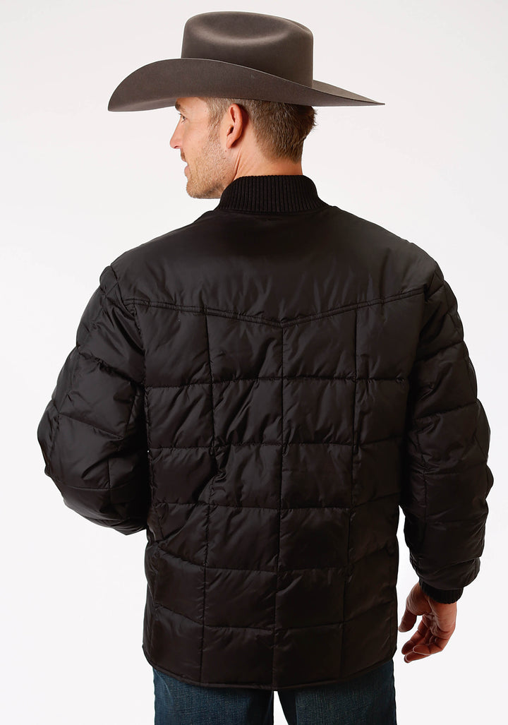 MENS BLACK POLY-FILLED JACKET