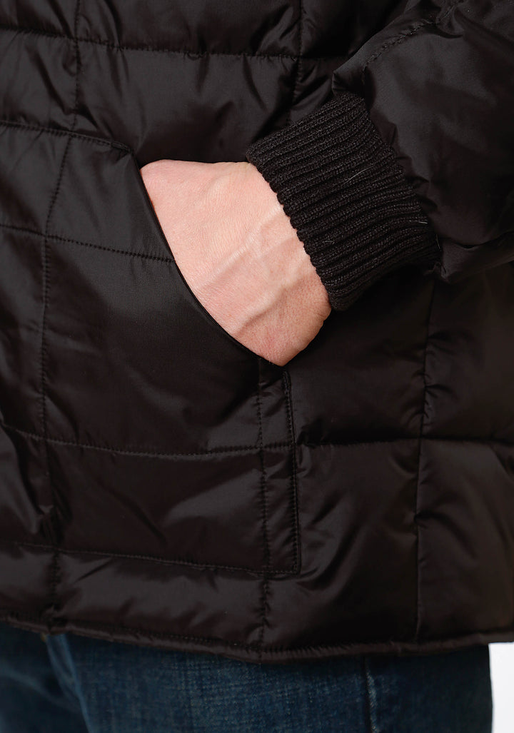 MENS BLACK POLY-FILLED JACKET