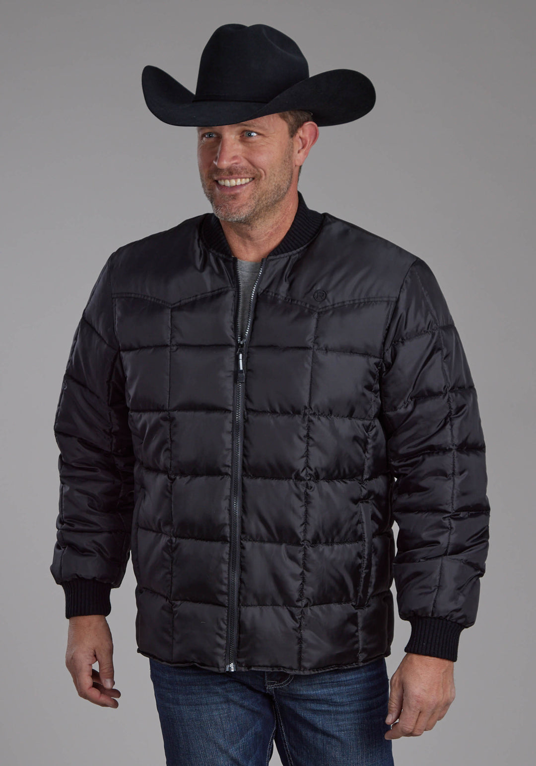 MENS BLACK ZIPPER JACKET