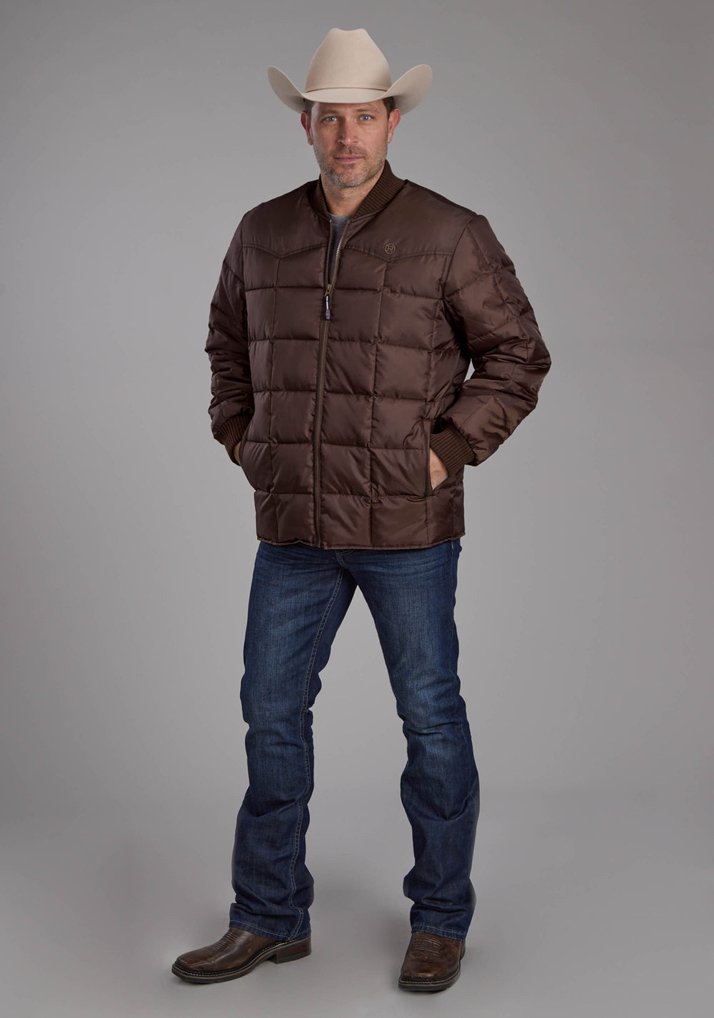 MENS CHOCOLATE ZIPPER JACKET