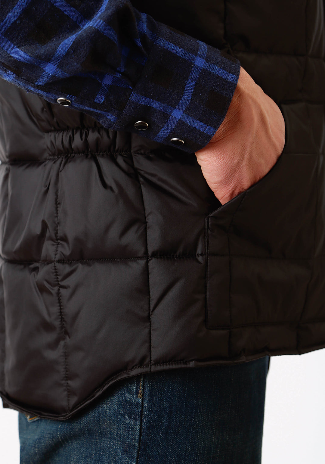 MENS BLACK POLY-FILLED VEST