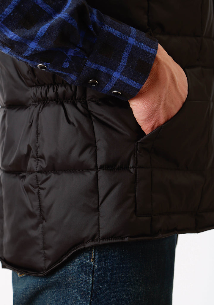 MENS BLACK POLY-FILLED VEST