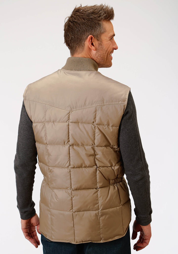 MENS KHAKI POLY-FILLED VEST