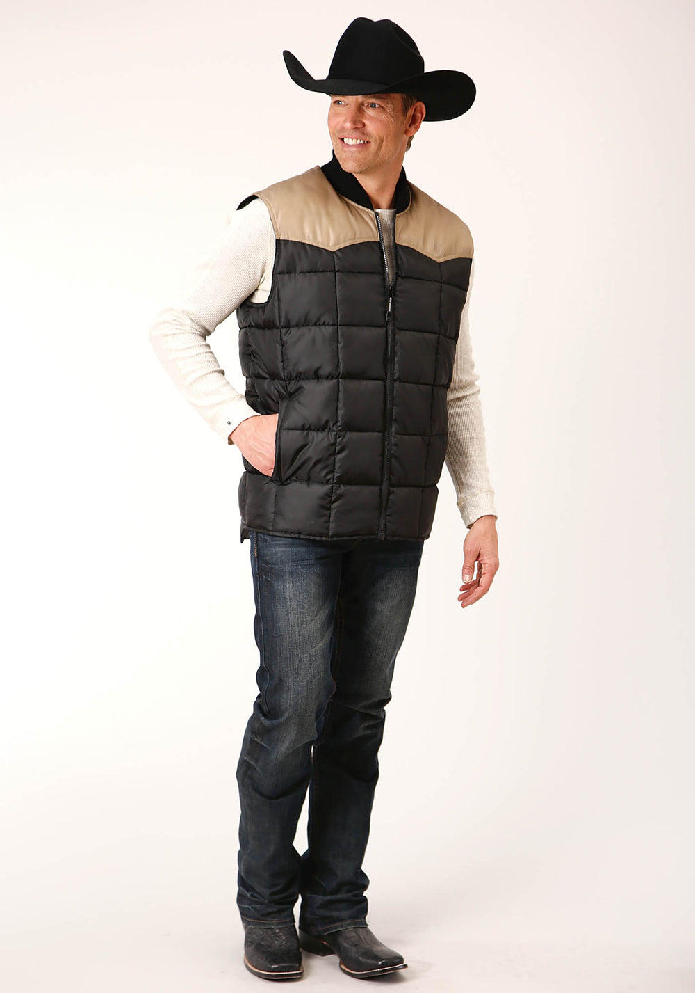 MENS QUILTED POLYFILLED VEST