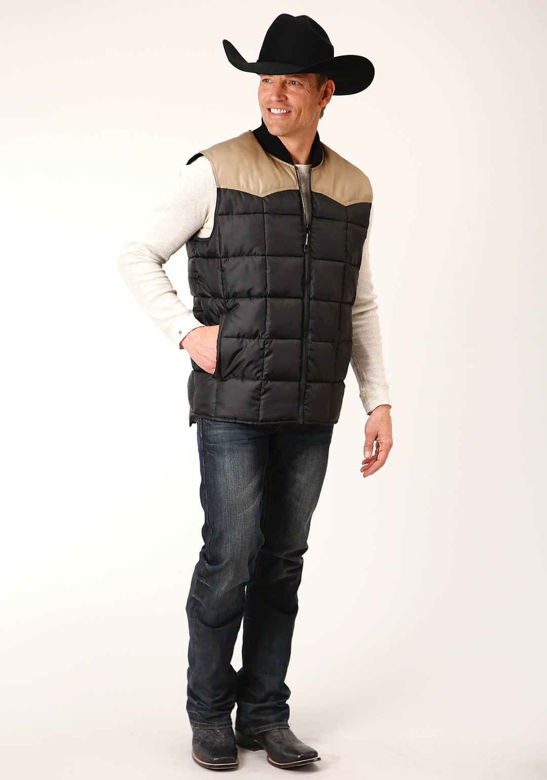 MENS QUILTED POLYFILLED VEST