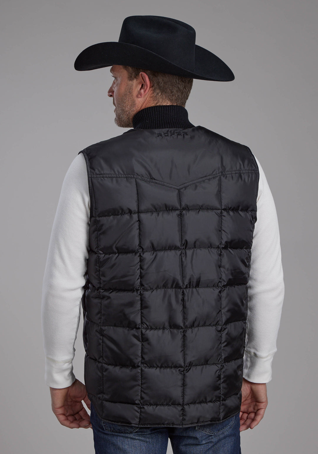 MENS BLACK ZIPPER VEST