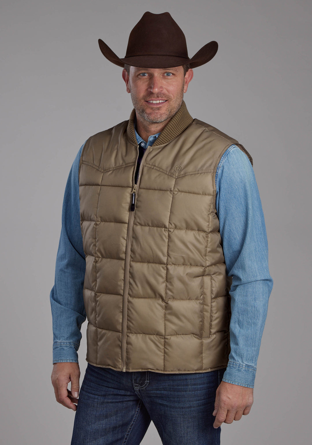 MENS KHAKI ZIPPERJACKET