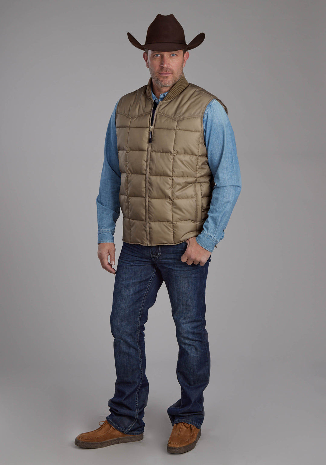 MENS KHAKI ZIPPERJACKET